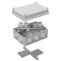 Коробка огнестойкая для о/п 40-0310-FR6.0-8 Е15-Е120 RAL7035 150х110х70 (6 шт/кор) 40-0310-7035-FR6.0-8 Промрукав
