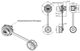 Промышленный модуль Keystone Jack RJ-45 (8P8C) Hyperline KJ-IE-8P8C-C6-180-BK