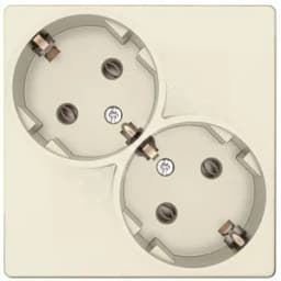 Розетка 2х2К+З Schuko без штор, слоновая кость Simon