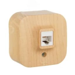 Quteo Розетка телефонная RJ11 наружная дерево