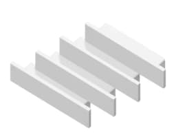 Заглушка для накладного алюминиевого профиля GP1800 комплект 4шт Ambrella Light GP8450