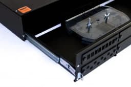 Бокс оптический универсальный 19" выдвижной Hyperline FO-19V-2U-6xSLT-W130H30-48UN-BK