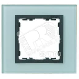 Рамка на 1 пост, S82N, серый - графит (стекло)