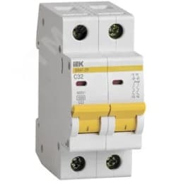 Выключатель автоматический двухполюсный 32А С ВА47-29 4.5кА IEK