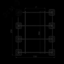 Опорная конструкция для установки оборудования TECHNORAPTOR FOOT 2000х2500 HD КМ-профиль