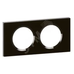 Рамка, двухпостовая, черное стекло
