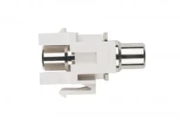 Вставка формата Keystone Jack с проходным адаптером RCA (синий) Hyperline KJ1-RCA/BL-D-WH