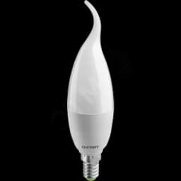 Лампа светодиодная LED 10вт Е14 белый матовая свеча на ветру