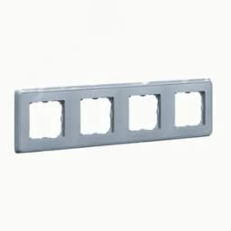 Cariva Рамка 4 поста жемчужно-серая Legrand