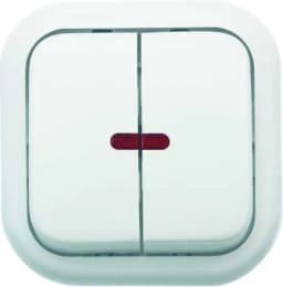 Выключатель 2-кл. ОП Валентина 10А IP20 А56-176 с индикацией бел. Кунцево 7636