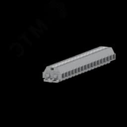 Клемма TB 2-2 с бок. подключ. с крепеж.фланцами, сечение 1,5 мм. кв., серая