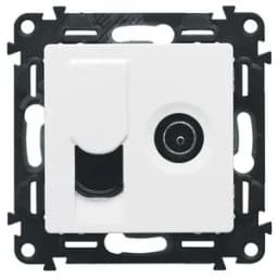 Valena LIFE Лицевая панель розетки TV-RJ45 Белая