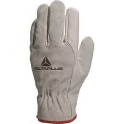 Перчатки из натуральной кожи FСN29 серый цвет. Размер 11