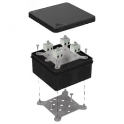 Коробка огнестойкая для о/п 40-0210-FR1.5-4 Е15-Е120 RAL9005 80х80х40 (44 шт/уп)