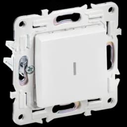 SKANDY Выключатель 1-клавишный с индикацией 10А SK-V07W арктический белый IEK