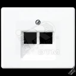 Крышка для сдвоенной телефонной и компьютерной розетоки UAE черная