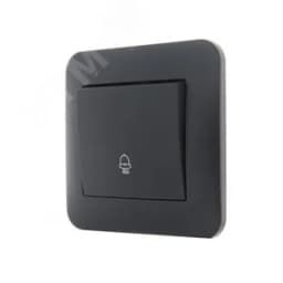 KARINA Кнопка звонка чёрный бархат (10шт/120шт)