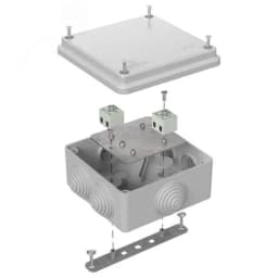 Коробка огнестойкая для о/п двухкомпонентная 60-0300-FR6.0-4 Е15-Е120 RAL9005 100х100х50 (14 шт/кор)