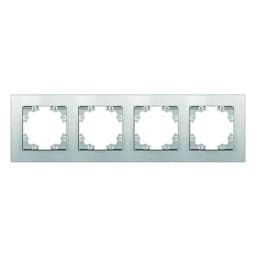 Рамка 4-м Афина универс. серебр. Universal A0046-S