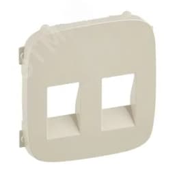 Valena ALLURE Лицевая панель для аудиорозетки с пружинными зажимами двойной Слоновая кость Legrand Euro