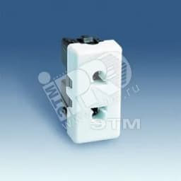 Розетка 2P евро-американская, узкая, 16А 250В, S27, белый Simon