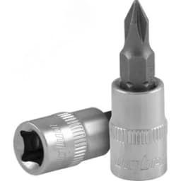 Насадка торцевая 1/4"DR с вставкой-битой крестовой, РН1