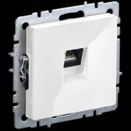 BRITE Розетка компьютерная RJ45 кат.5E РК10-БрБ белый IEK