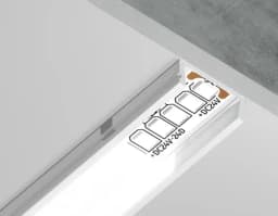 Алюминиевый профиль накладной 1556 для светодиодной ленты до 11мм Ambrella Light GP1700WH