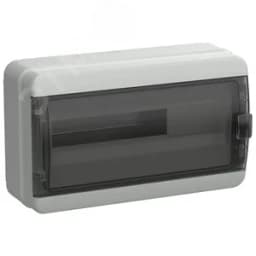 Корпус пластиковый навесной на 18 модулей КМПн-18 IP65 TEKFOR черная прозрачная дверь