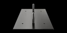 Бампер резиновый БР-500 с монтажной пластиной и комплектом креплений