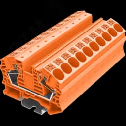 Клемма TP 1-1 проходная Push-in, сечение 16 мм. кв., оранжевая