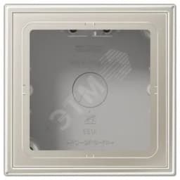 Коробка для накладного монтажа с негорючим основанием 1-я для горизонтальной/вертикальной установки в комплекте с рамкой для установки устройств и накладок серии LS990 Материал- лакированный дуропласт Цвет- нержавеющая сталь