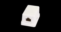 Настенная розетка, 1 порт, Кат.5e, RJ45/8P8C, неэкран., белая, 10шт. NETLAN EC-UWO-1-UD2-WT-10