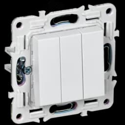 SKANDY Выключатель 3-клавишный 10А SK-V11W арктический белый IEK
