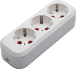 PST1631020 Розетка переносная разборная на 3 гнезда с заземлением 250В 16A IP20 белая 39011