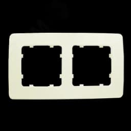 Рамка двухместная, скрытой установки, цвет слоновая кость