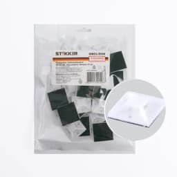 Площадка самоклеющаяся STEKKER SMCL3030 3030 мм под хомуты белый 32936