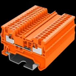 Клемма TP 1-1 проходная Push-in, сечение 1,5 мм. кв., оранжевая SUPU