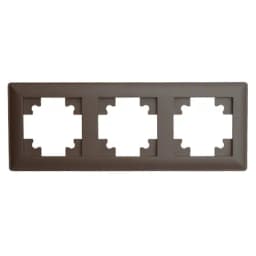 Рамка STEKKERPFR00700304 3местная серия Катрин шоколад 39819