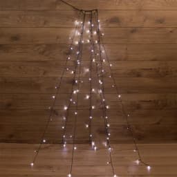 Елочная гирлянда с кольцом 7 нитей по 18 метра цвет диодов белый не соединяется 235085