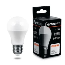 Лампа светодиодная FeronPRO LB1011 Шар E27 11W 6400K OSRAM LED 38031