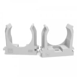 Крепеж-клипса для трубы 32 мм серая (уп.25шт)