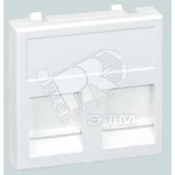 Connect Адаптер на 2 RJ45 CJ545U(FM) CJ546U(FM) шторка 45х45мм SC графит Simon