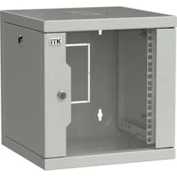 ITK LINEA WS Шкаф 10" 9U 320х310мм дверь стекл. сер. (LWS3-09U33-GF)