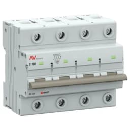 Выключатель автоматический AV-125 4P 100A (D) 10kA EKF AVERES