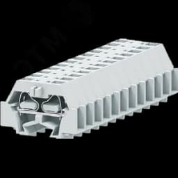 Клемма TB концевая 1-1 с бок. подключ. с крепеж.фланцами, светло-серая SUPU