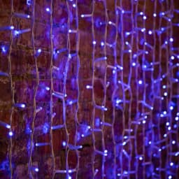 Гирлянда ДОЖДЬ занавес NeonNight 2х15м белый КАУЧУК IP67 360 LED СИНИЕ 237113