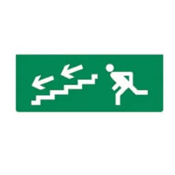 Надпись сменная для светового табло Топаз "ЧЕЛОВЕК по лестнице ВЛЕВО вниз" SLT