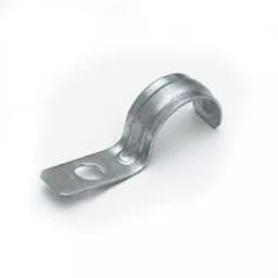 Скоба металлическая однолапковая усиленная противопожарная СМОУ d25-26 мм отв. d 6,5 мм (100 шт/уп)