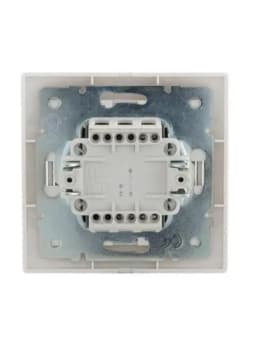 Переключатель проходной 1-кл. СП Mira 10А IP20 с бел.вставкой бел. LEZARD 701-0202-105